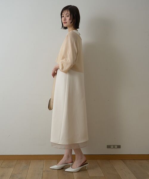 Rouge vif la cle / ルージュ・ヴィフ ラクレ ワンピース | 【一部店舗限定】【2点セット】シアーショートカーディガン×ノースリーブワンピセッ | 詳細3