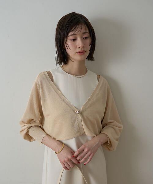 Rouge vif la cle / ルージュ・ヴィフ ラクレ ワンピース | 【一部店舗限定】【2点セット】シアーショートカーディガン×ノースリーブワンピセッ | 詳細4