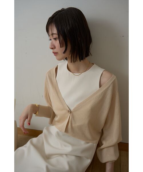 Rouge vif la cle / ルージュ・ヴィフ ラクレ ワンピース | 【一部店舗限定】【2点セット】シアーショートカーディガン×ノースリーブワンピセッ | 詳細5