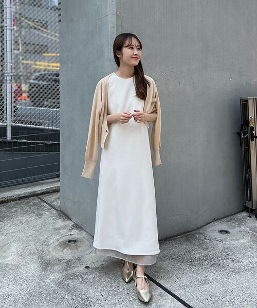 Rouge vif la cle / ルージュ・ヴィフ ラクレ ワンピース | 【一部店舗限定】【2点セット】シアーショートカーディガン×ノースリーブワンピセッ | 詳細6