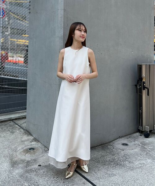 Rouge vif la cle / ルージュ・ヴィフ ラクレ ワンピース | 【一部店舗限定】【2点セット】シアーショートカーディガン×ノースリーブワンピセッ | 詳細7