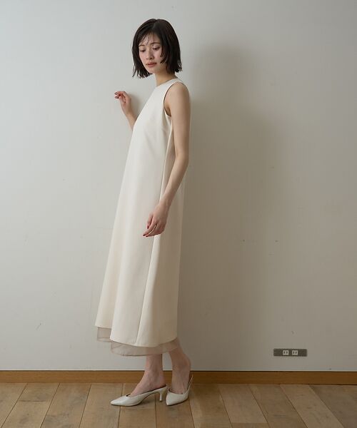 Rouge vif la cle / ルージュ・ヴィフ ラクレ ワンピース | 【一部店舗限定】【2点セット】シアーショートカーディガン×ノースリーブワンピセッ | 詳細9