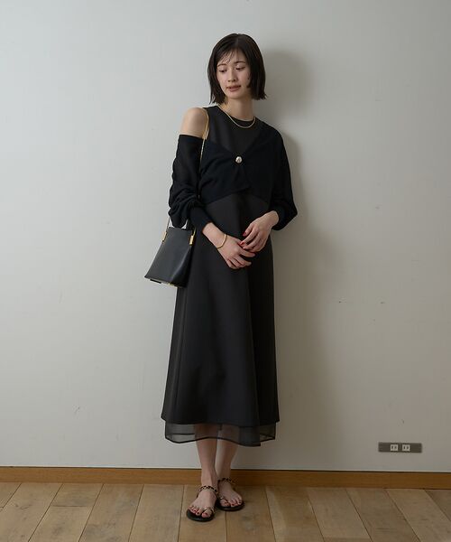 Rouge vif la cle / ルージュ・ヴィフ ラクレ ワンピース | 【一部店舗限定】【2点セット】シアーショートカーディガン×ノースリーブワンピセッ | 詳細23