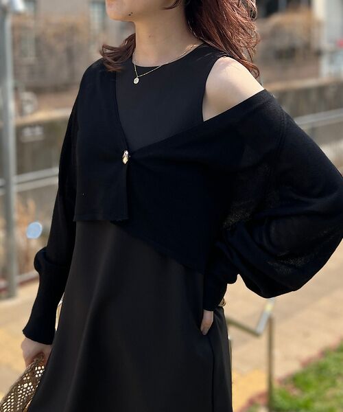 Rouge vif la cle / ルージュ・ヴィフ ラクレ ワンピース | 【一部店舗限定】【2点セット】シアーショートカーディガン×ノースリーブワンピセッ | 詳細28