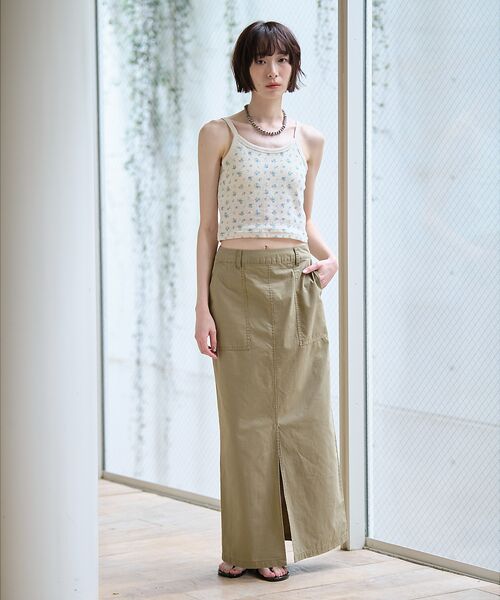 Rouge vif la cle / ルージュ・ヴィフ ラクレ キャミソール・チューブトップ | 【JEMORGAN / ジェーイーモーガン】カップ付きクロップドキャミソール/花 | 詳細4