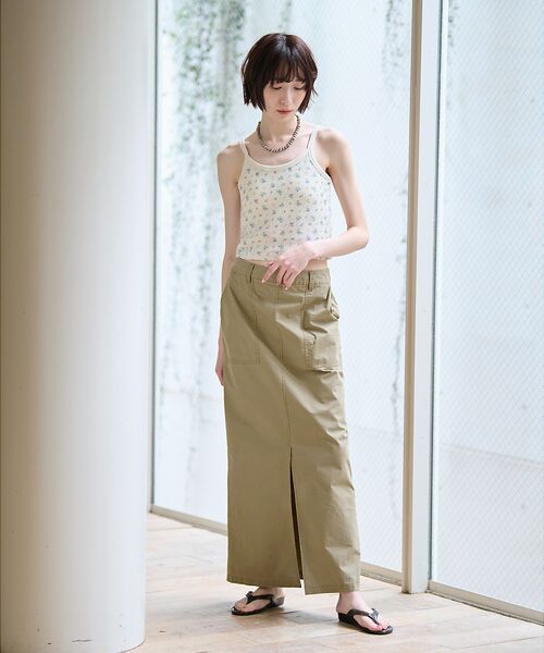 Rouge vif la cle / ルージュ・ヴィフ ラクレ キャミソール・チューブトップ | 【JEMORGAN / ジェーイーモーガン】カップ付きクロップドキャミソール/花 | 詳細5