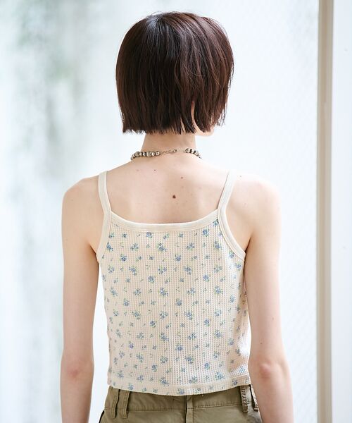 Rouge vif la cle / ルージュ・ヴィフ ラクレ キャミソール・チューブトップ | 【JEMORGAN / ジェーイーモーガン】カップ付きクロップドキャミソール/花 | 詳細9