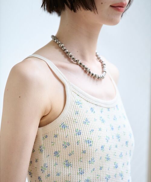 Rouge vif la cle / ルージュ・ヴィフ ラクレ キャミソール・チューブトップ | 【JEMORGAN / ジェーイーモーガン】カップ付きクロップドキャミソール/花 | 詳細10