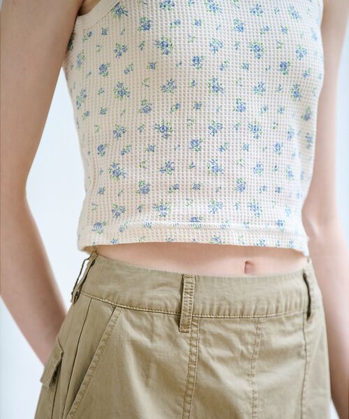 Rouge vif la cle / ルージュ・ヴィフ ラクレ キャミソール・チューブトップ | 【JEMORGAN / ジェーイーモーガン】カップ付きクロップドキャミソール/花 | 詳細11