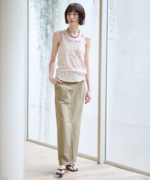 Rouge vif la cle / ルージュ・ヴィフ ラクレ キャミソール・チューブトップ | 【JEMORGAN / ジェーイーモーガン】クレリックタンクトップ/花柄/カップ | 詳細8