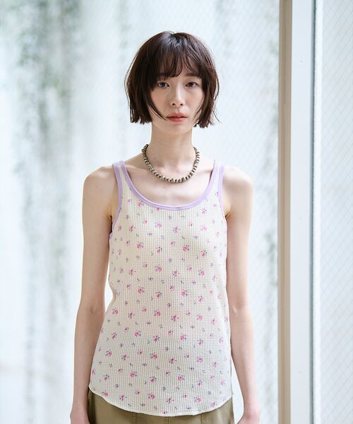 Rouge vif la cle / ルージュ・ヴィフ ラクレ キャミソール・チューブトップ | 【JEMORGAN / ジェーイーモーガン】クレリックタンクトップ/花柄/カップ | 詳細9