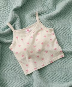 Rouge vif la cle / ルージュ・ヴィフ ラクレ キャミソール・チューブトップ | 【JEMORGAN/ジェーイーモーガン】クロップドキャミソール ハート柄/ワッフ