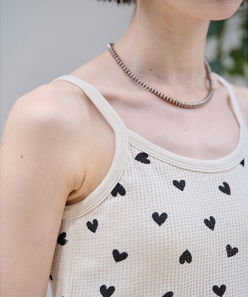 Rouge vif la cle / ルージュ・ヴィフ ラクレ キャミソール・チューブトップ | 【JEMORGAN/ジェーイーモーガン】クロップドキャミソール ハート柄/ワッフ | 詳細10