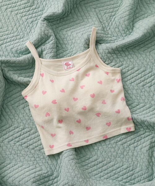 Rouge vif la cle / ルージュ・ヴィフ ラクレ キャミソール・チューブトップ | 【JEMORGAN/ジェーイーモーガン】クロップドキャミソール ハート柄/ワッフ | 詳細12