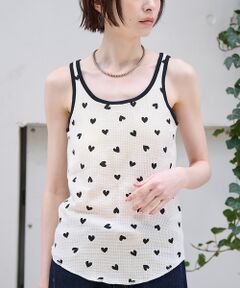 Rouge vif la cle / ルージュ・ヴィフ ラクレ キャミソール・チューブトップ | 【JEMORGAN/ジェーイーモーガン】カップ付クレリックタンクハート柄/カップ