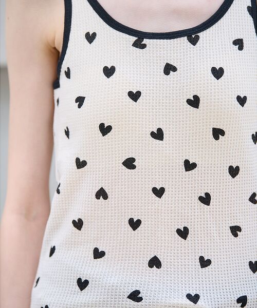 Rouge vif la cle / ルージュ・ヴィフ ラクレ キャミソール・チューブトップ | 【JEMORGAN/ジェーイーモーガン】カップ付クレリックタンクハート柄/カップ | 詳細11