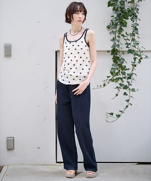 Rouge vif la cle / ルージュ・ヴィフ ラクレ キャミソール・チューブトップ | 【JEMORGAN/ジェーイーモーガン】カップ付クレリックタンクハート柄/カップ | 詳細2