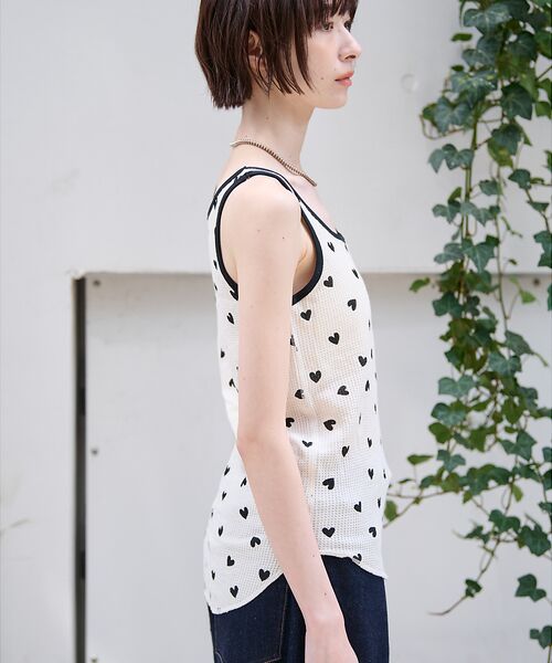 Rouge vif la cle / ルージュ・ヴィフ ラクレ キャミソール・チューブトップ | 【JEMORGAN/ジェーイーモーガン】カップ付クレリックタンクハート柄/カップ | 詳細6