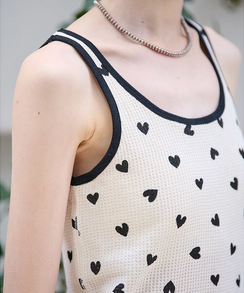 Rouge vif la cle / ルージュ・ヴィフ ラクレ キャミソール・チューブトップ | 【JEMORGAN/ジェーイーモーガン】カップ付クレリックタンクハート柄/カップ | 詳細8