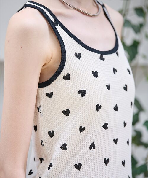 Rouge vif la cle / ルージュ・ヴィフ ラクレ キャミソール・チューブトップ | 【JEMORGAN/ジェーイーモーガン】カップ付クレリックタンクハート柄/カップ | 詳細9