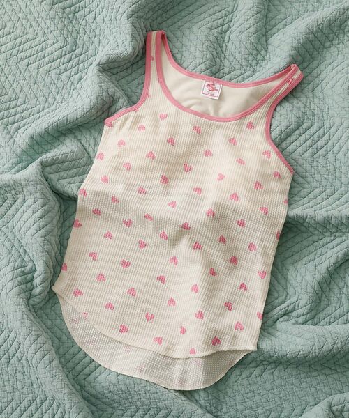 Rouge vif la cle/ルージュ・ヴィフ ラクレ 【JEMORGAN/ジェーイーモーガン】カップ付クレリックタンクハート柄/カップ ピンク F