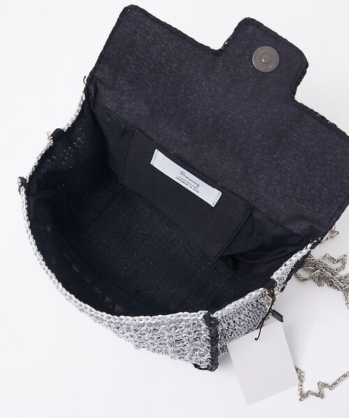 Rouge vif la cle / ルージュ・ヴィフ ラクレ ショルダーバッグ | 【Swaraj/スワラージ】手編みのメタリックマクラメBAG / チェーンミニバ | 詳細13