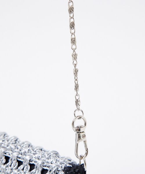 Rouge vif la cle / ルージュ・ヴィフ ラクレ ショルダーバッグ | 【Swaraj/スワラージ】手編みのメタリックマクラメBAG / チェーンミニバ | 詳細6