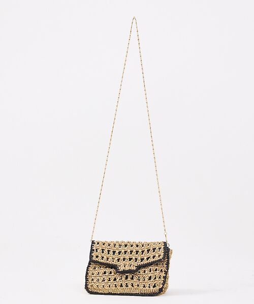 Rouge vif la cle / ルージュ・ヴィフ ラクレ ショルダーバッグ | 【Swaraj/スワラージ】手編みのメタリックマクラメBAG / チェーンミニバ | 詳細16