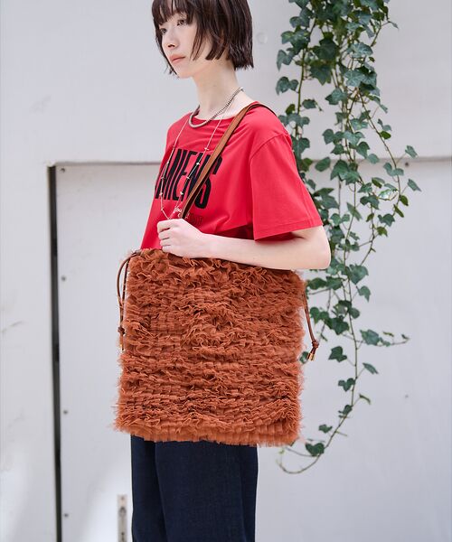 Rouge vif la cle / ルージュ・ヴィフ ラクレ トートバッグ | 【Ampersand / アンパサンド】Tulle frill bag/ME-2 | 詳細5