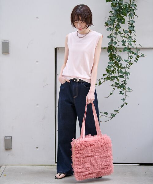 Rouge vif la cle / ルージュ・ヴィフ ラクレ トートバッグ | 【Ampersand / アンパサンド】Tulle frill bag/ME-2 | 詳細23