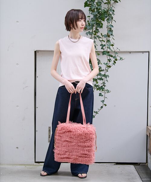 Rouge vif la cle / ルージュ・ヴィフ ラクレ トートバッグ | 【Ampersand / アンパサンド】Tulle frill bag/ME-2 | 詳細24