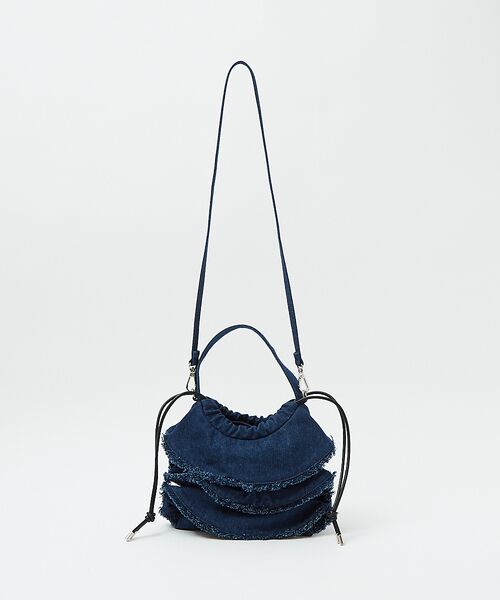 Rouge vif la cle / ルージュ・ヴィフ ラクレ ショルダーバッグ | 【Ampersand / アンパサンド】Denim  frilr bag　ME- | 詳細12