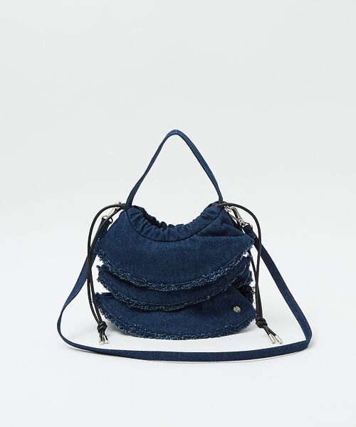 Rouge vif la cle / ルージュ・ヴィフ ラクレ ショルダーバッグ | 【Ampersand / アンパサンド】Denim  frilr bag　ME- | 詳細16