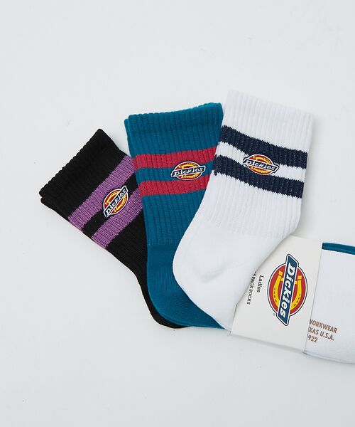Rouge vif la cle / ルージュ・ヴィフ ラクレ ソックス | 【DICKIES/ディッキーズ】ソックス 3足セット / レディース / ワンポ | 詳細10