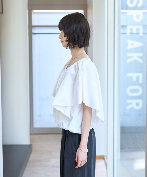 ブラウス シャツ シルク混コットンフォルムブラウス レディース Rouge vif ブラウス シャツ シルク混コットンフォルムブラウス