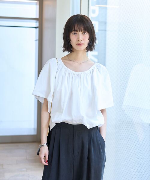 Rouge vif la cle / ルージュ・ヴィフ ラクレ シャツ・ブラウス | シルク混コットンフォルムブラウス | 詳細4