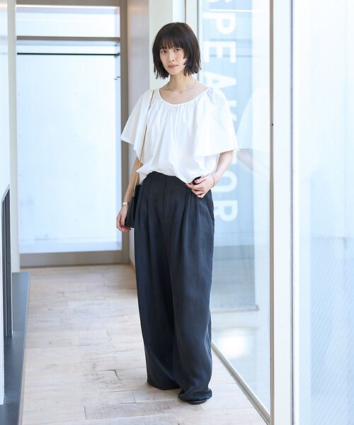 セール】 シルク混コットンフォルムブラウス （シャツ・ブラウス