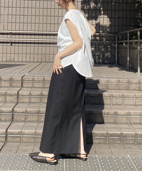 Rouge vif la cle / ルージュ・ヴィフ ラクレ シャツ・ブラウス | タック入りノースリーブカットソーブラウス | 詳細6