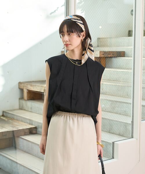 Rouge vif la cle / ルージュ・ヴィフ ラクレ シャツ・ブラウス | タック入りノースリーブカットソーブラウス | 詳細8