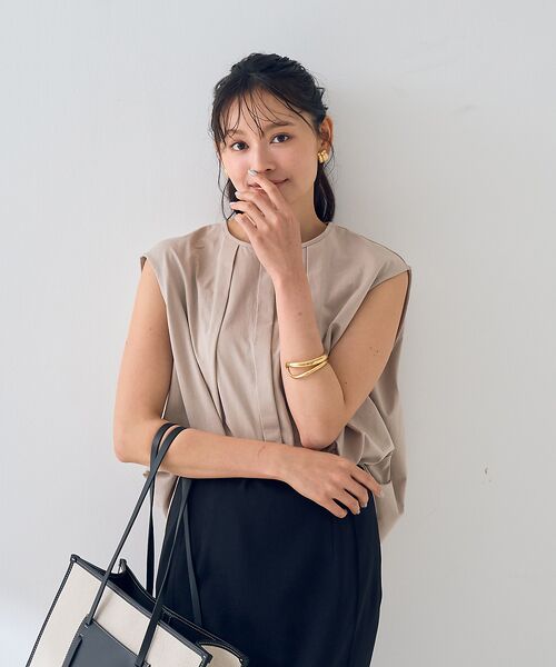 Rouge vif la cle / ルージュ・ヴィフ ラクレ シャツ・ブラウス | タック入りノースリーブカットソーブラウス | 詳細14