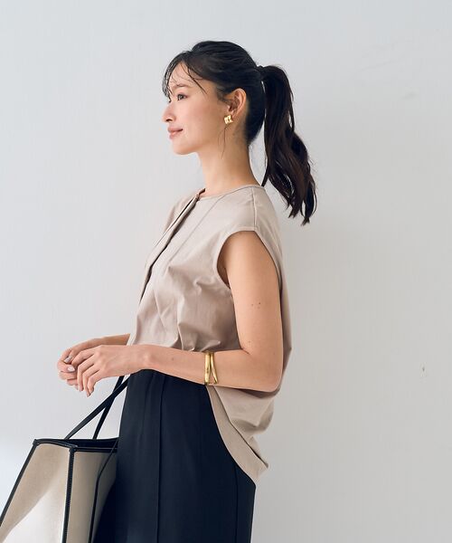 Rouge vif la cle / ルージュ・ヴィフ ラクレ シャツ・ブラウス | タック入りノースリーブカットソーブラウス | 詳細16