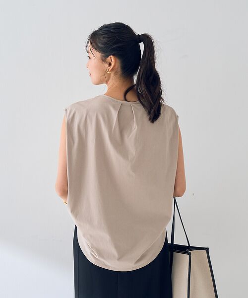 Rouge vif la cle / ルージュ・ヴィフ ラクレ シャツ・ブラウス | タック入りノースリーブカットソーブラウス | 詳細17