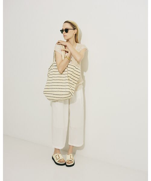 Rouge vif la cle / ルージュ・ヴィフ ラクレ ニット・セーター | 麻混ニットレースアップベスト | 詳細11