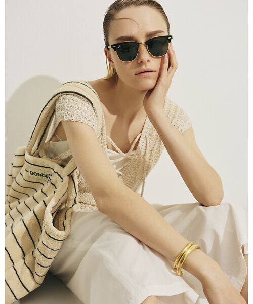 Rouge vif la cle / ルージュ・ヴィフ ラクレ ニット・セーター | 麻混ニットレースアップベスト | 詳細5