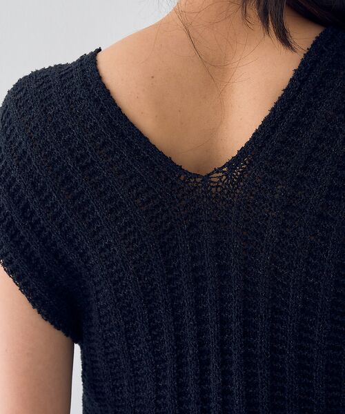 Rouge vif la cle / ルージュ・ヴィフ ラクレ ニット・セーター | 麻混ニットレースアップベスト | 詳細24