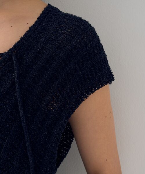 Rouge vif la cle / ルージュ・ヴィフ ラクレ ニット・セーター | 麻混ニットレースアップベスト | 詳細26