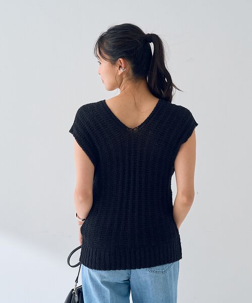 Rouge vif la cle / ルージュ・ヴィフ ラクレ ニット・セーター | 麻混ニットレースアップベスト | 詳細16