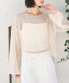 Rouge vif la cle / ルージュ・ヴィフ ラクレ ニット・セーター | シアーメッシュペーパーニットプルオーバー