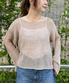 Rouge vif la cle / ルージュ・ヴィフ ラクレ ニット・セーター | シアーメッシュペーパーニットプルオーバー