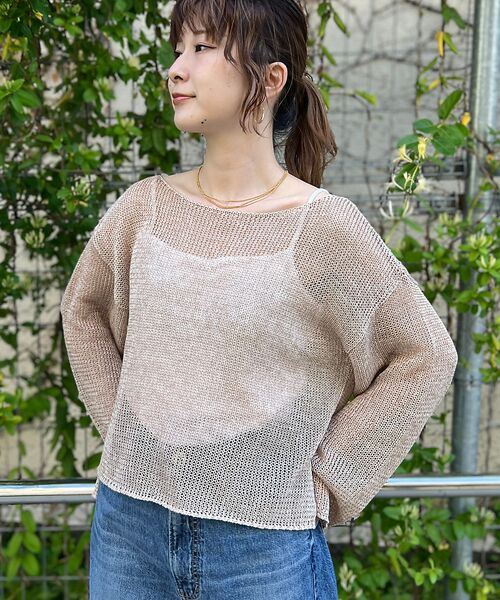 Rouge vif la cle / ルージュ・ヴィフ ラクレ ニット・セーター | シアーメッシュペーパーニットプルオーバー | 詳細4